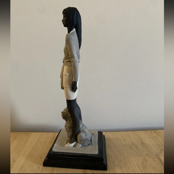 Vintage Argentina Figure Capodimonte Lady with Dog by M. Salvestrini 1988 - Picture 5 of 14